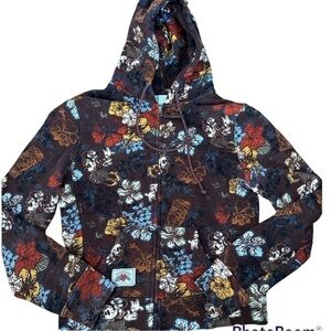 Disneyland Resort Surf Co. Polynesian Minnie Mouse Full Zip Hoodie size s